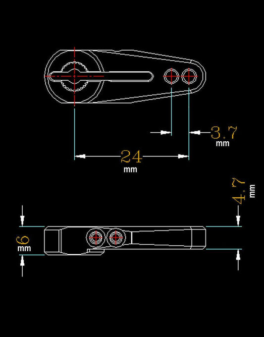 Powerhobby 25T Aluminum Clamping Servo Horn Blue