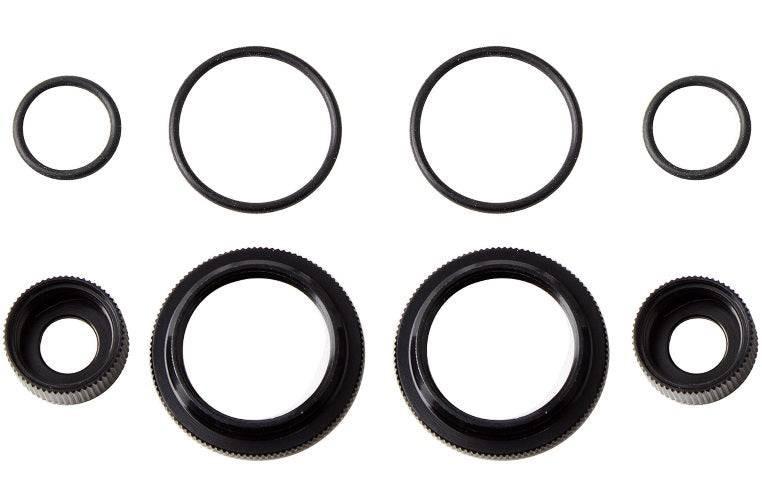 Associated 91909 12mm Shock Collar / Seal Retainer Set Black RC10B6.1