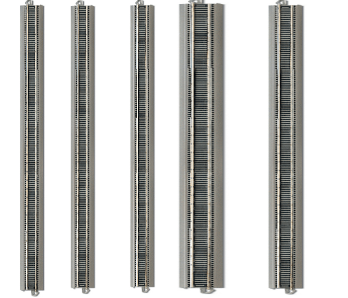 Bachmann 44584 Ho Scale E-Z Train Track Silver/Gray 36" Straight Track 5 Pcs