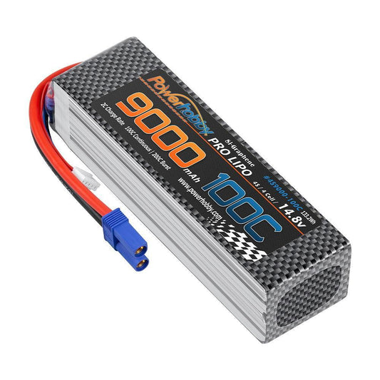 Powerhobby 4s 9000mah 100c Graphene Lipo Battery w EC5 Plug 4-Cell