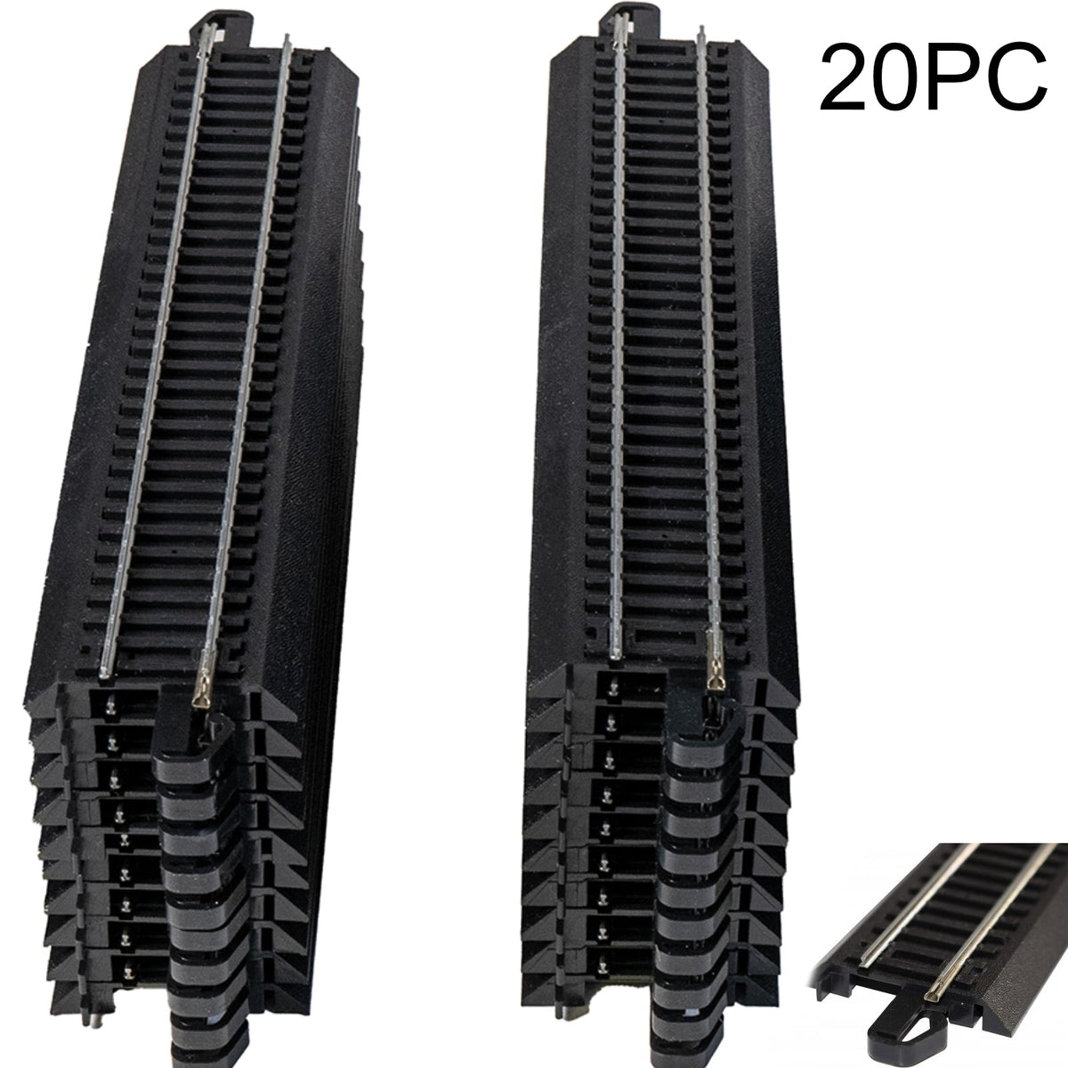 Bachmann 44481 9" Straight E-Z HO Train Track (20 Pieces)