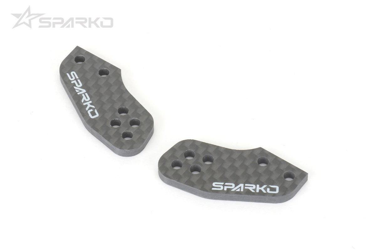 Sparko F8 Carbon Fiber Steering Knuckle Plate 4 holes (R=L) 3.0mm (2pcs)