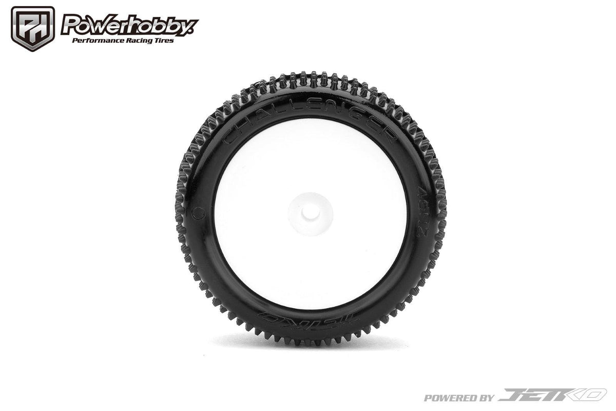 Powerhobby Challenger Rear Carpet Mini-B Tires Mounted 8mm White Soft