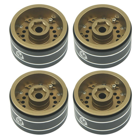 Powerhobby 1.9" Aluminum Wheels Gold (4) 1/10 Rock Crawler