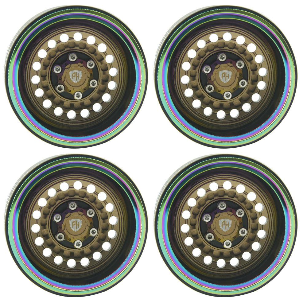 Powerhobby 1.9" Aluminum Wheels Gold (4) 1/10 Rock Crawler