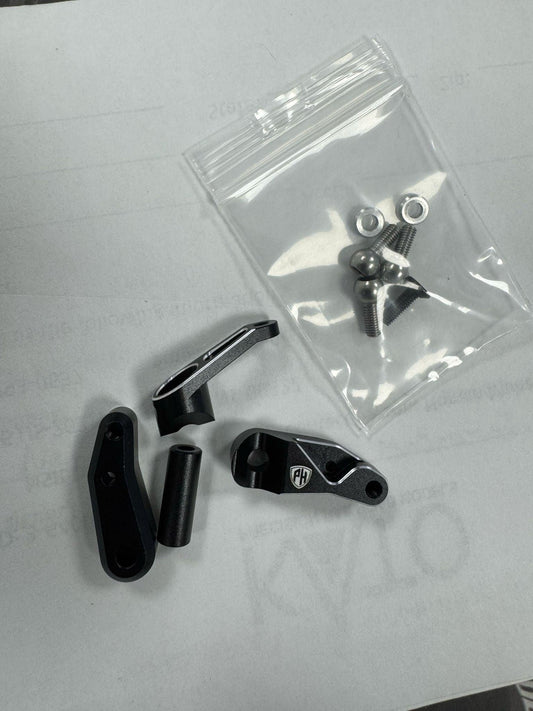 Powerhobby Aluminum Servo Saver Bellcrank Black Kyosho Fazer MK2 / Mad Van VE