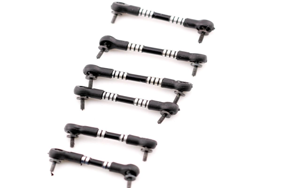 Powerhobby Adjustable Stainless Steel Links Set Black Losi Micro-B / Micro-T