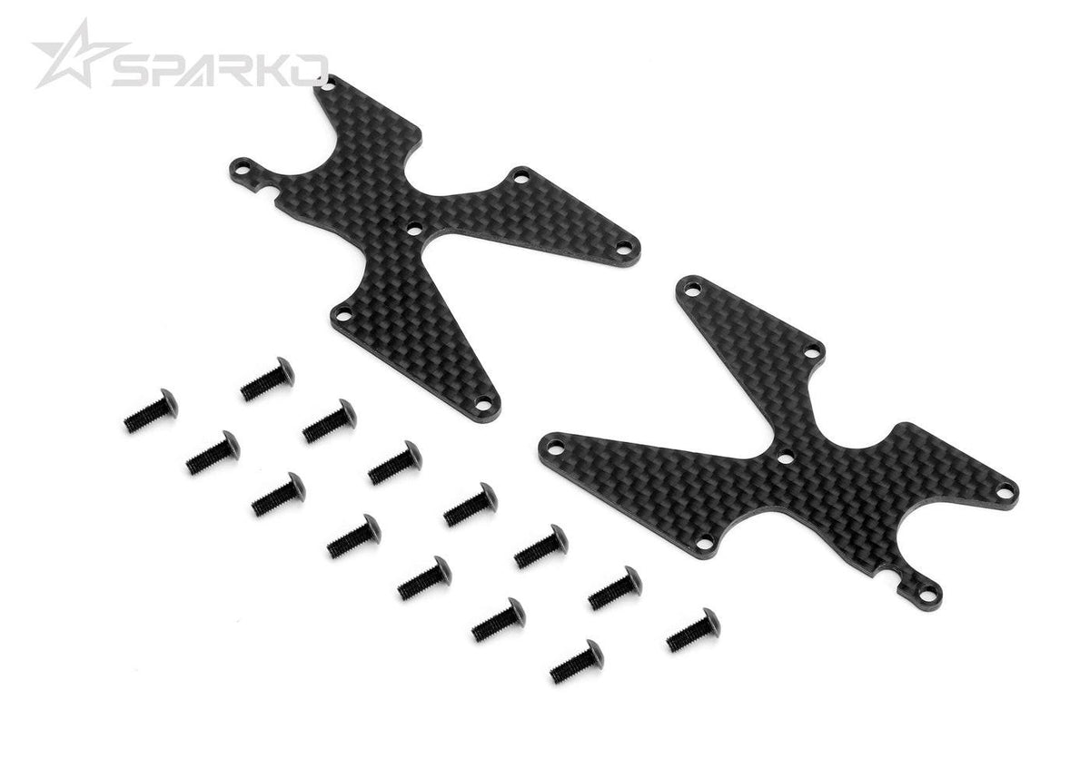 Sparko F8 Carbon Rear Arm covers 2.0mm - 2pcs