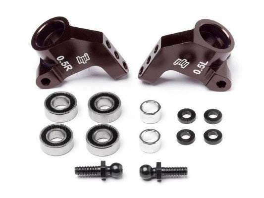 HPI Racing 104898 Aluminum Rear Hub Carrier Set (0.5 Degree/Brown)