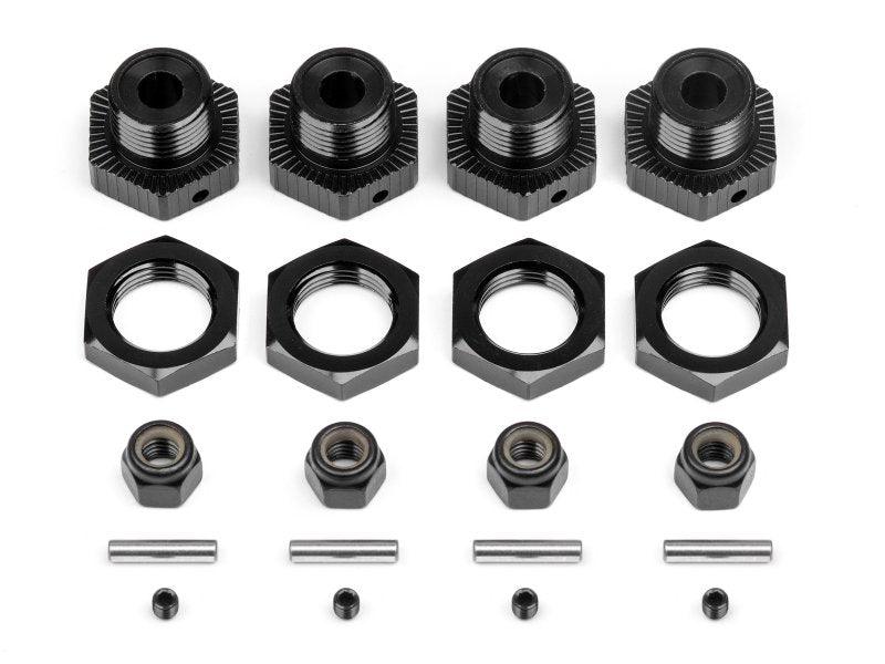 HPI 114341 Aluminum Wheel Hub Set 17mm (4) Black Savage X / Flux / XL / X SS