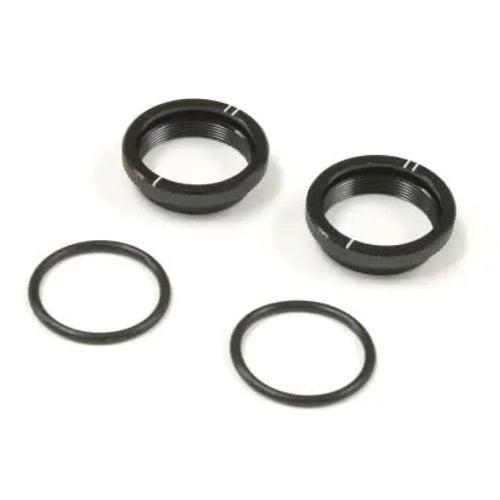 Kyosho IF470-03BKB MP9 TKI4 Big Bore Shock Adjustable Collars w/ O-Rings (2)