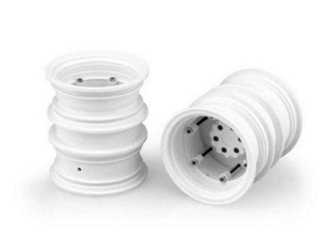 JConcepts 3388W Krimson Dually 2.6 Wheels w/Adaptors (2) White Axial SMT10