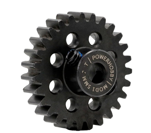 Powerhobby Hardened Steel 27T Mod1 5mm Pinion Gear Mod 1 Speed Run / Drag Racing