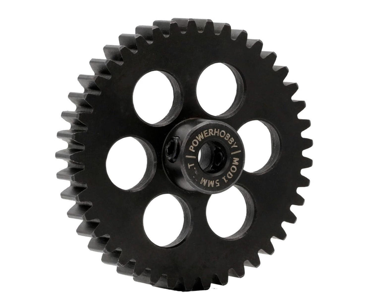Powerhobby Hardened Steel 44T Mod1 5mm Pinion Gear Mod 1 Speed Run / Drag Racing