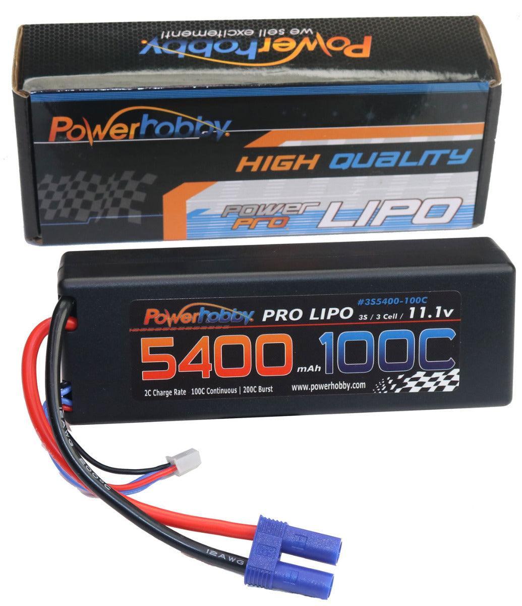 Powerhobby 3s 11.1v 5400mah 100c Lipo Battery w EC5 Plug Hardcase