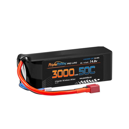 Powerhobby 4s 14.8v 3000mah 30C-60C Lipo Battery w Deans Plug 4-Cell