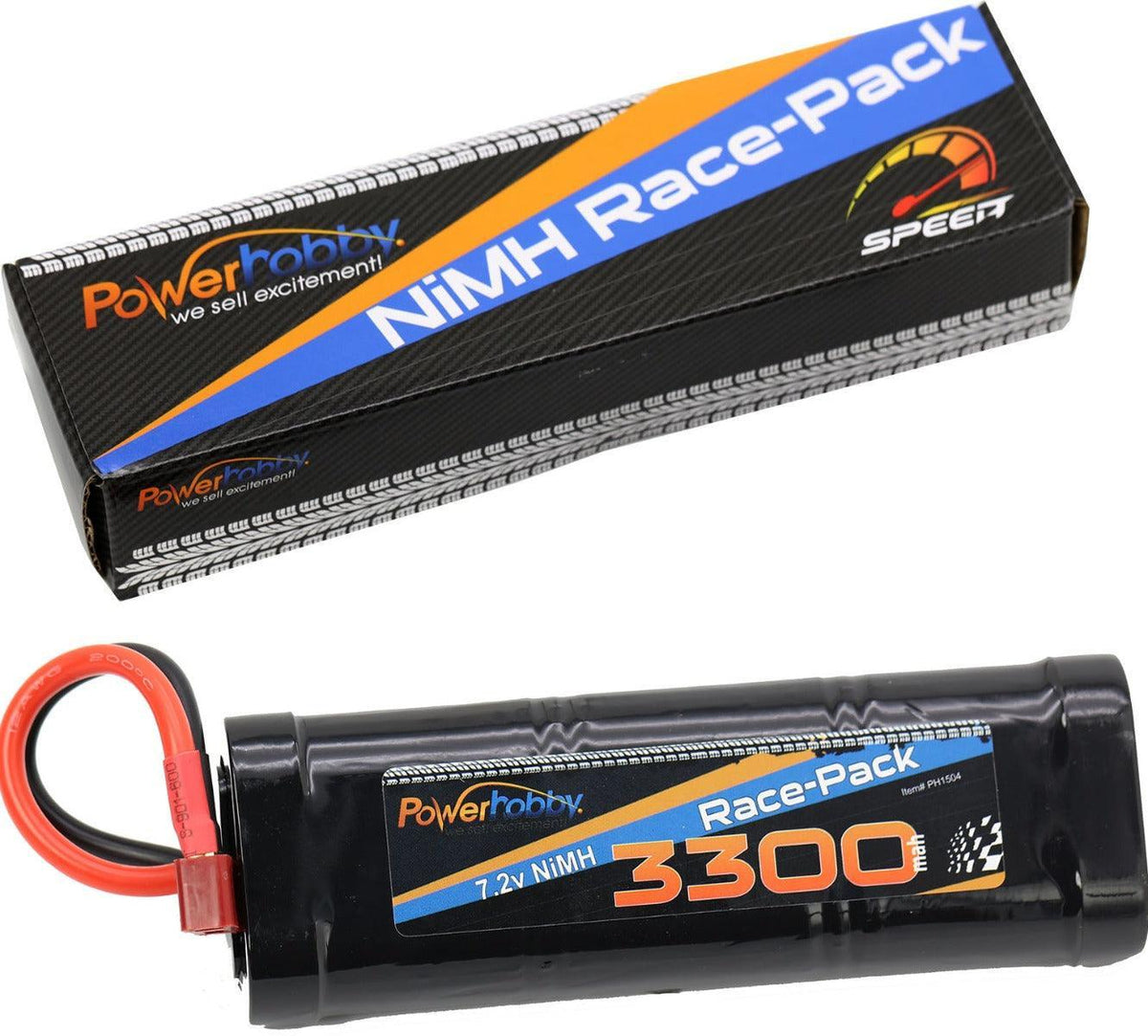 Powerhobby 7.2V 6-Cell 3300mah Nimh Flat Battery Pack w Deans Plug