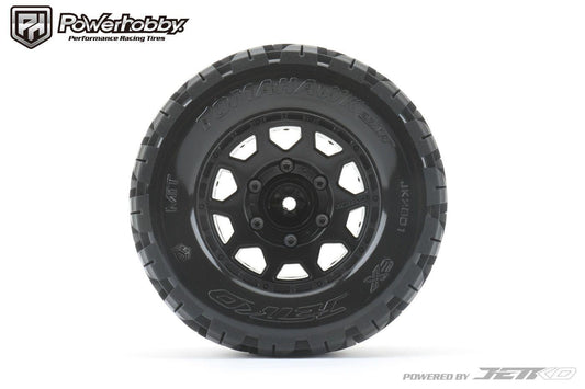 Powerhobby 1/10 2.8 MT Tomahawk Belted Tires (2) with Removable Hex Wheels