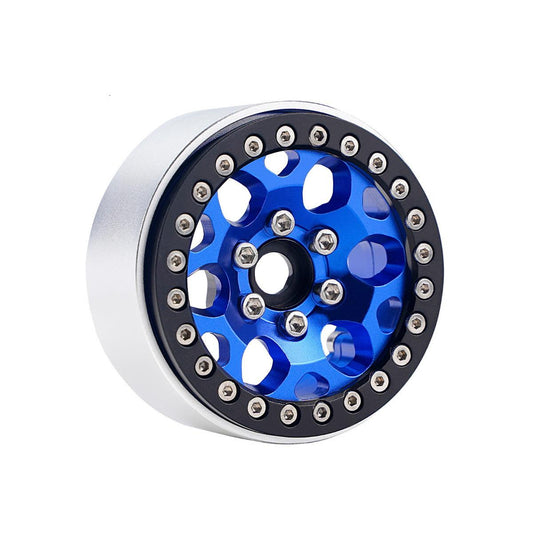 Powerhobby B3 Aluminum 1.9 Beadlock Wheels 9mm Hubs Blue (4) 1/10 Rock Crawler