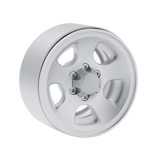 Powerhobby X5 Aluminum 1.9" Beadlock Wheels Silver (4)