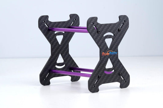 Powerhobby Carbon Fiber Tire Storage Rack FOR 1.0" Tires 1/24 Purple