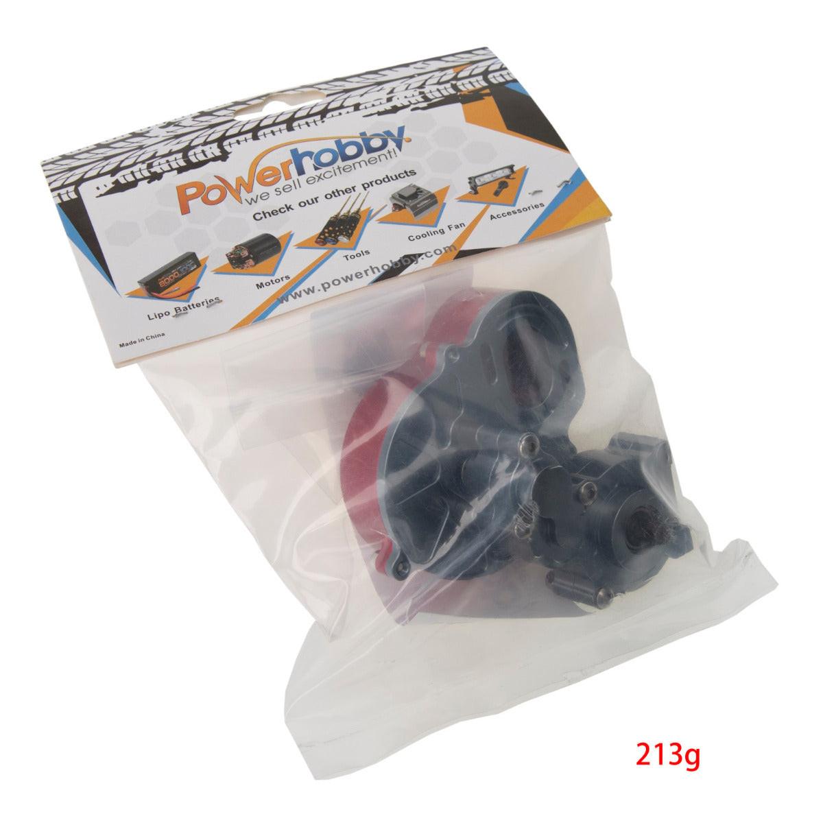 Powerhobby Complete Metal Transmission Gearbox w Gears Axial SCX10 / LCG Chassis