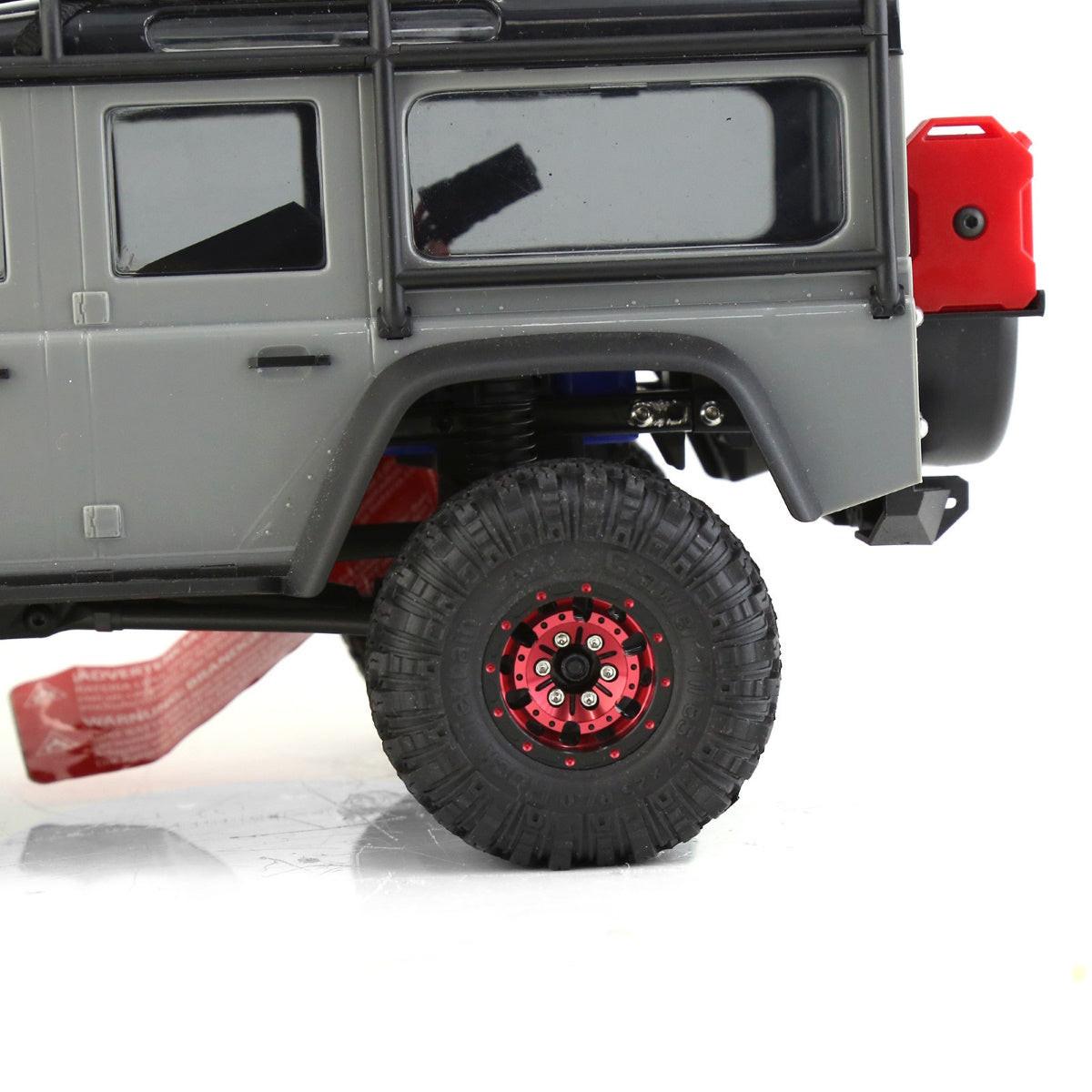 Powerhobby 1.0" Beadlock Wheels Red (4) 1/24 Rock Crawler