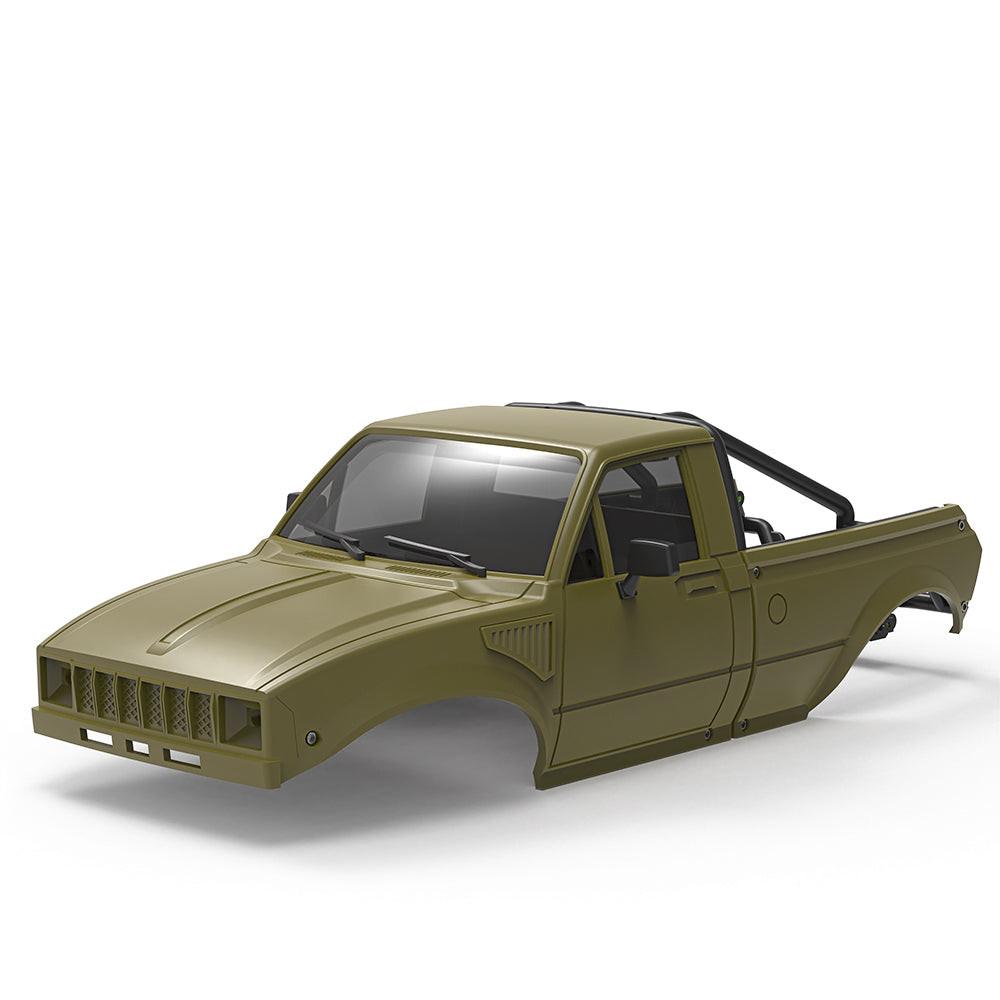 Pickup Hard Body Shell with Bed Rack for 1/24 RC Crawler Axial SCX24