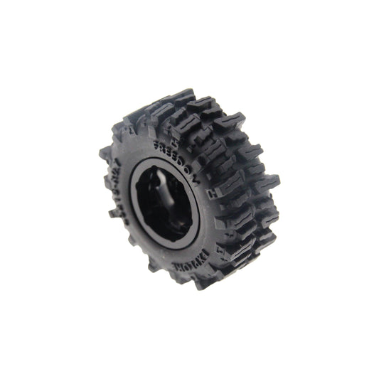 Powerhobby Axial SCX30 0.7" Aluminum Wheels / Tires (4) Black Type B