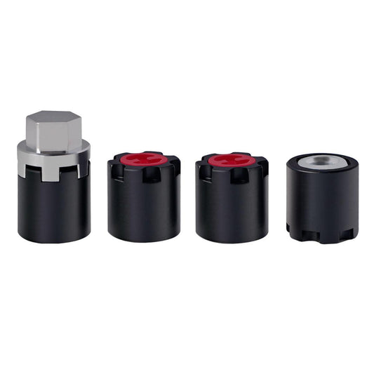 Powerhobby 1/10 Scale Rock Crawler M4 Locking Hubs w Tool Black