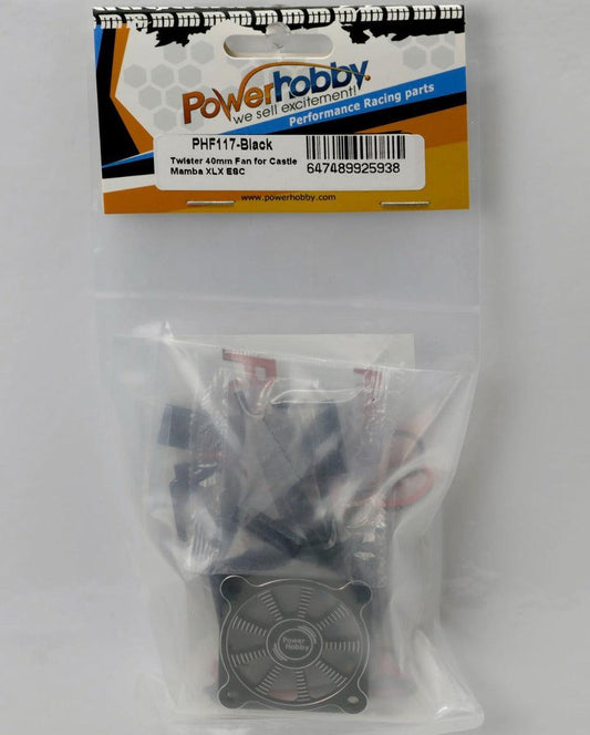 Powerhobby Twister Castle Mamba XLX ESC High Speed Aluminum Cooling Fan Black