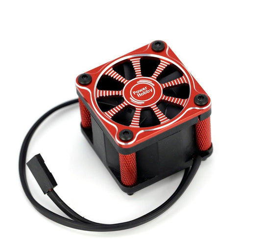 Powerhobby Twister 1/10 1/8 Motor Aluminum High Speed Cooling Fan - Red