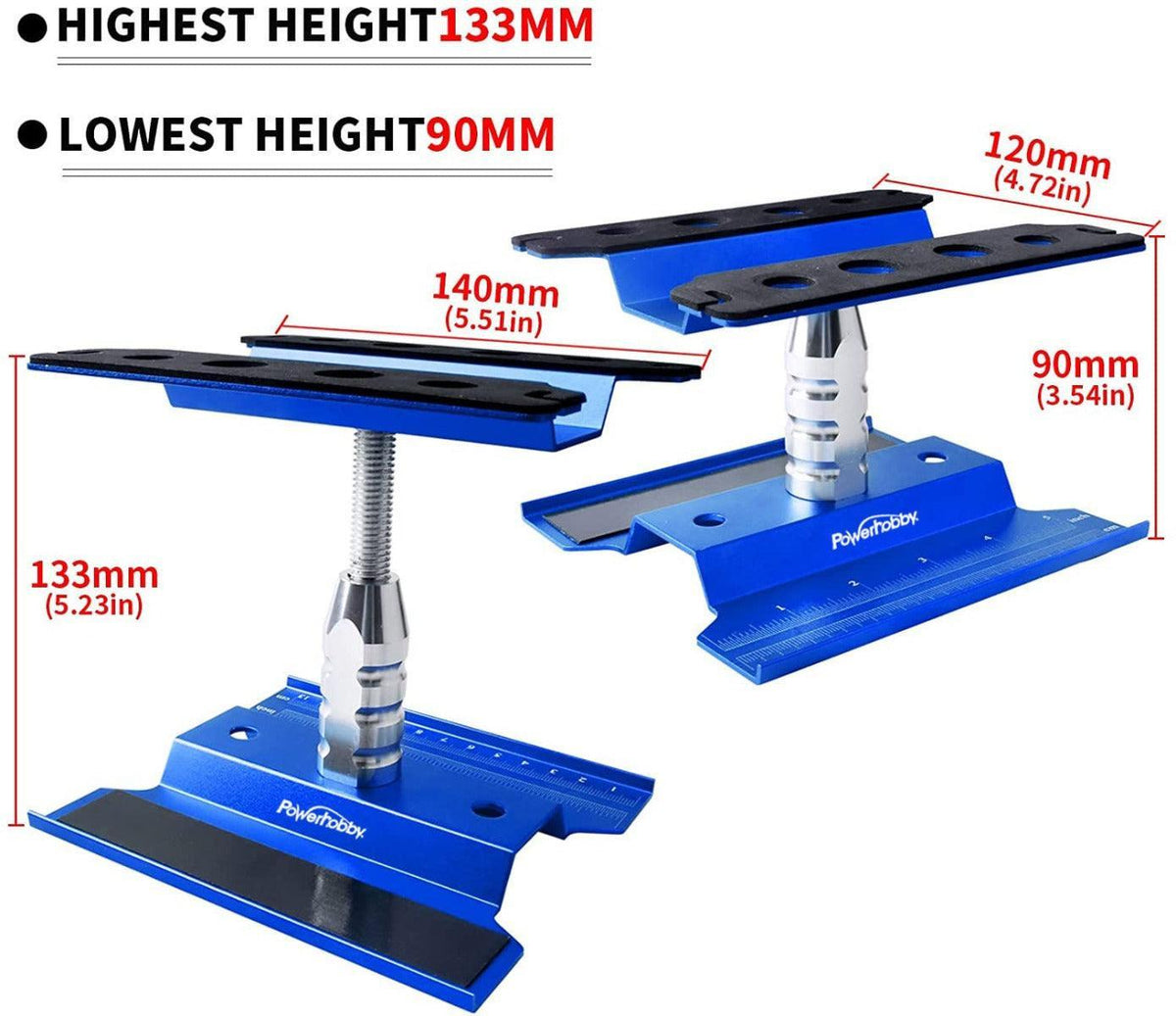 Powerhobby Aluminum RC Car Repair Work Stand 1/10 1/12 1/16 1/18