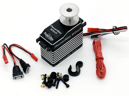 Powerhobby POWERMAX WINCH 1/5th Scale High Torque / Speed Brushless 3S 4S Servo