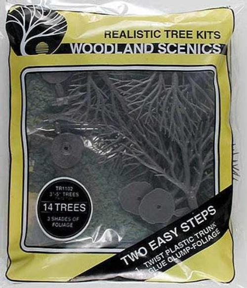 Woodland Scenics TR1102 N/HO Tree Kits 3/5" (14) Train Scenery