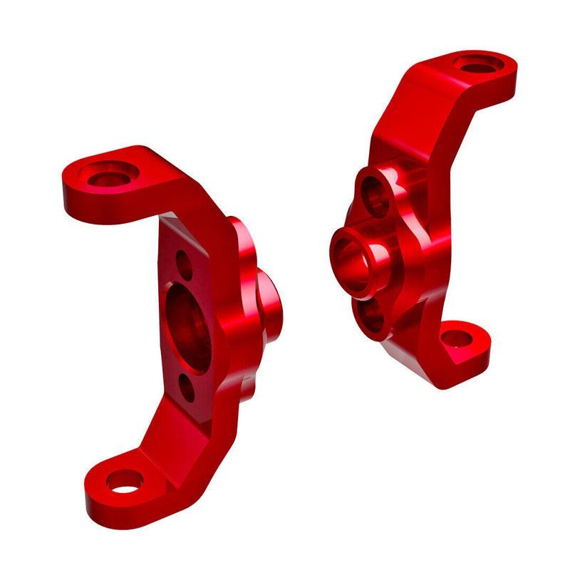 Traxxas 9733-RED TRX-4M Left & Right Aluminum Caster Blocks (RED)