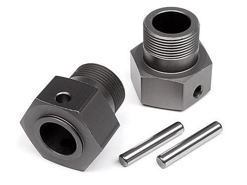 HPI 102157 Wheel Hex Hub 24x27mm (Gunmetal/2pcs) Baja 5SC/5B/5SC SS/5B Flux