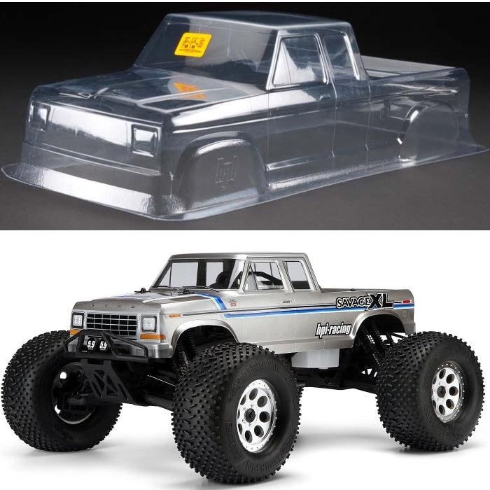 HPI Racing 105132 1979 Ford F-150 Supercab Clear Body Savage XL 5.9 RTR