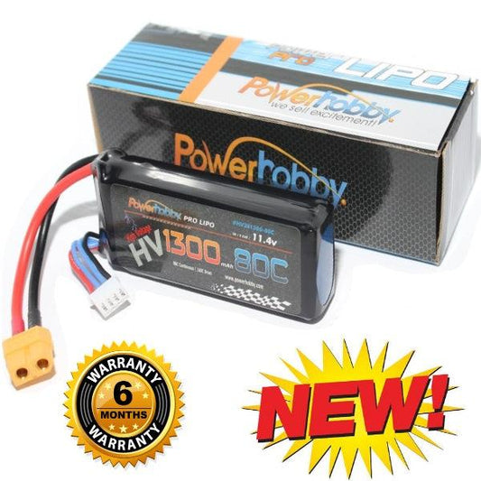 Powerhobby 3S HV 11.4V 1300mAh 80C XT60 Plug : Blade Vortex 250