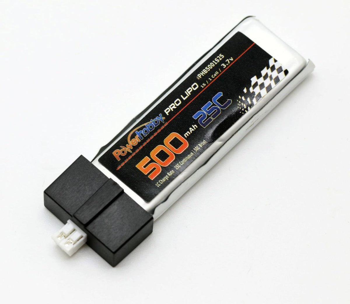 Powerhobby 1S 500mah 25c Lipo Battery w PH 2.0 High Current Plug