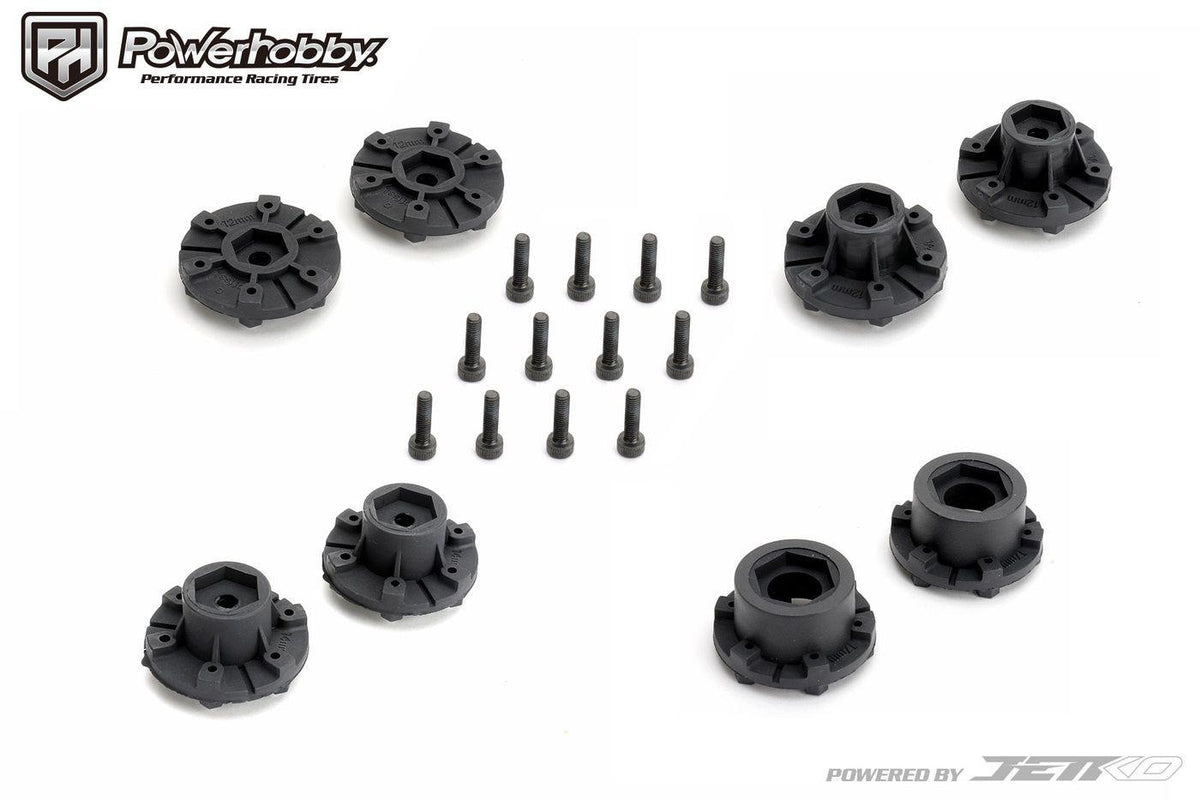 Powerhobby 1/10 2.8 MT King Cobra Belted Tires (2) with Removable Hex Wheels