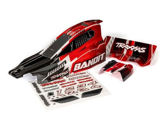 Traxxas 2450 Bandit & Bandit VXL Body w/ Wing Decals - Red