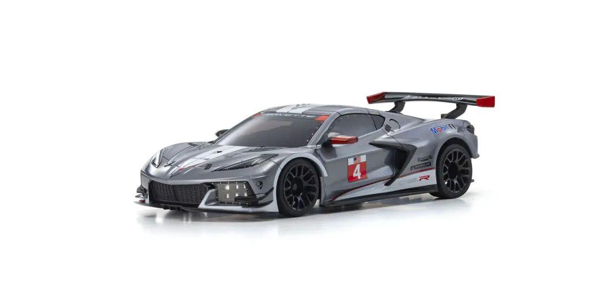 Kyosho 32356GMW MINI-Z RWD MR04 Chevrolet Corvette C8.R Gunmetal/White