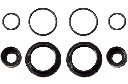 Associated 91909 12mm Shock Collar / Seal Retainer Set Black RC10B6.1