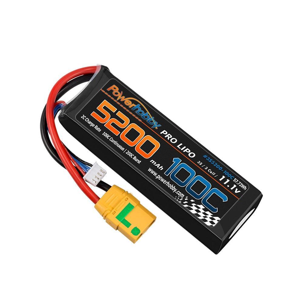 Powerhobby 3s 11.V 5200mah 100C - 200C Lipo Battery w XT90 Plug