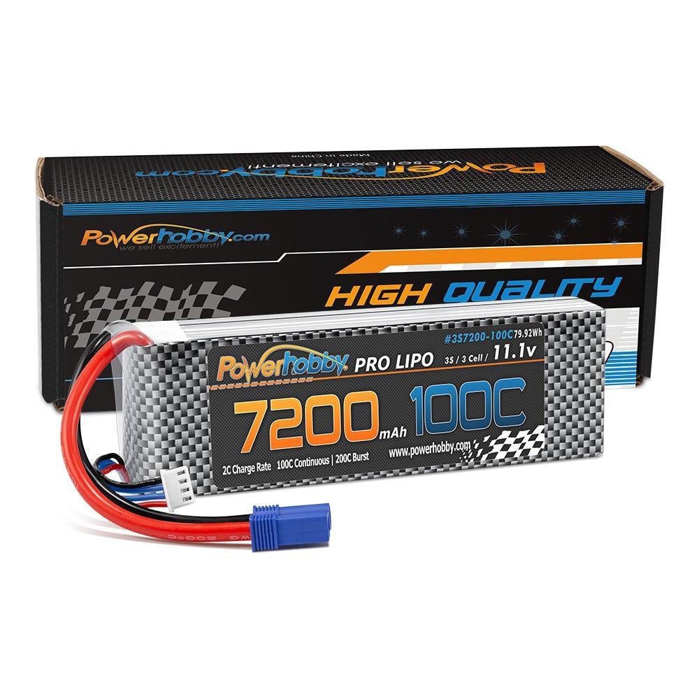 Powerhobby 3S 11.1V 7200MAH 100C-200C lipo Battery w EC5 Plug