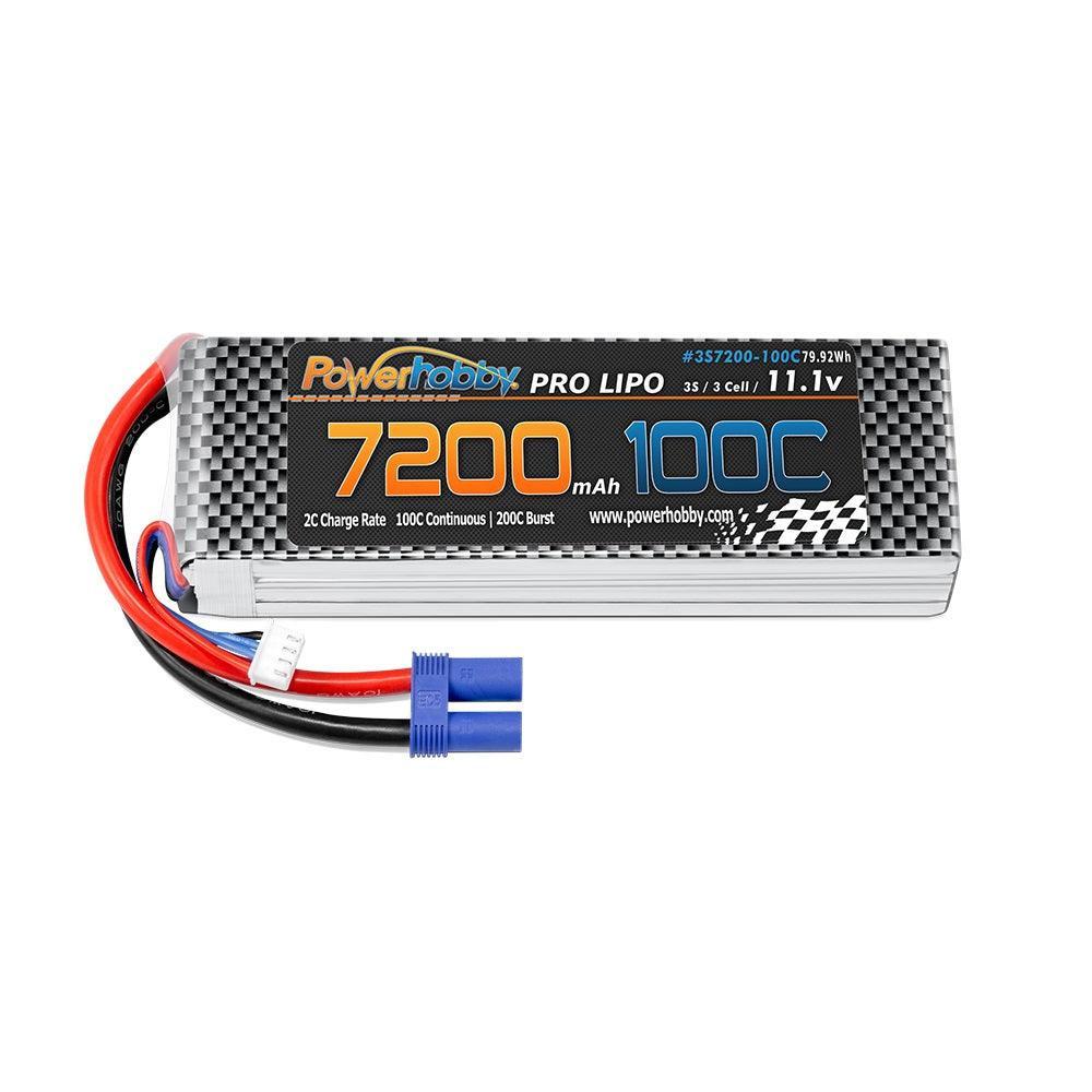 Powerhobby 3S 11.1V 7200MAH 100C-200C lipo Battery w EC5 Plug