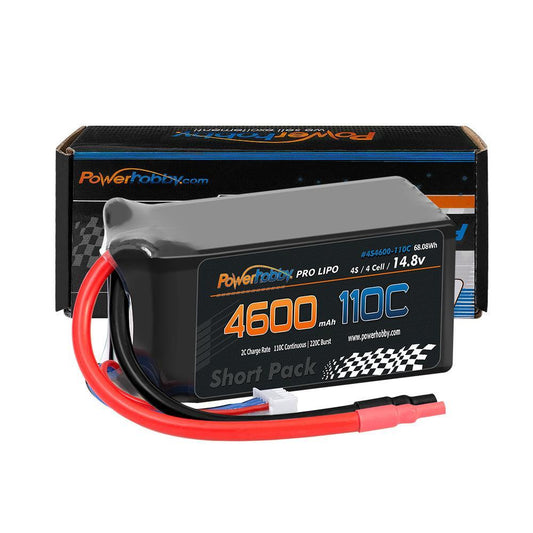 Powerhobby 4S 14.8V 4600mah 110C-220C Short Drag Racing Lipo Battery