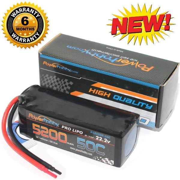 Powerhobby 6S 22.2V 5200mAh 50C Lipo Battery Soft Case 6-Cell
