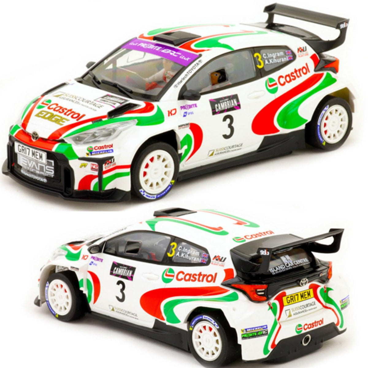 Avant Slot 52604B Toyota Yaris Rally 2 #3 Castrol 2024 British Rally 1/32 Slot Car